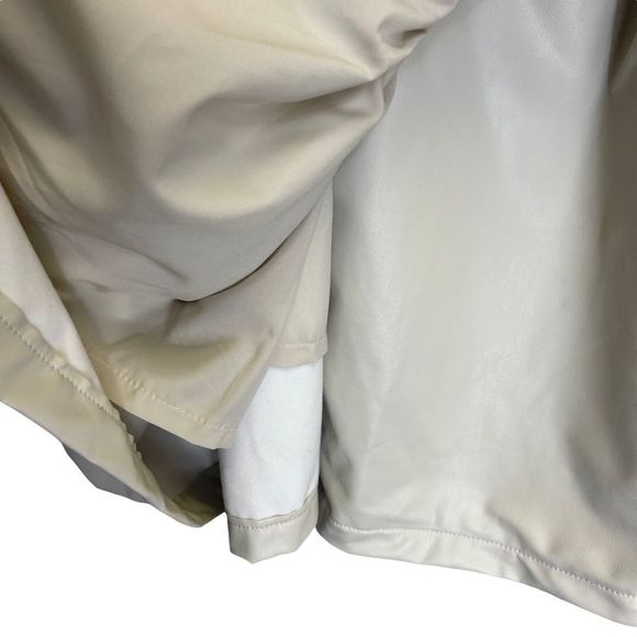 NWOT Seven 7 for all Mankind Leather Dress Cream - Picture 11 of 12